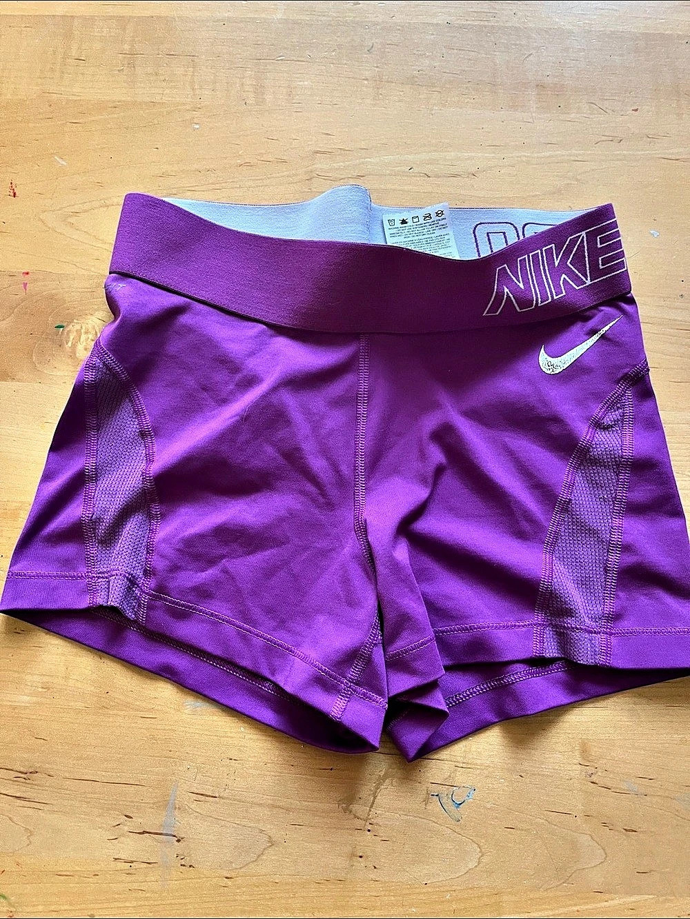 Nike Pro Athletic Shorts Purple  Small